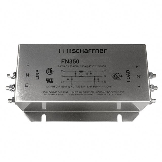 FN350-55-24 Schaffner EMC Inc.  Moduli di filtro di linea di alimentazione